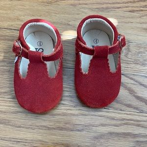 Never worn red leather Mary Janes